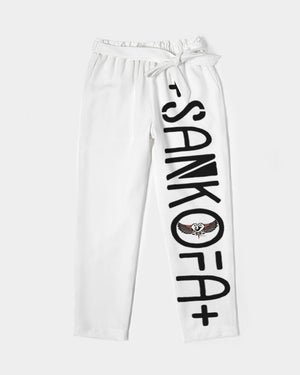 Sankofa wings Women's All-Over Print Belted Tapered Pants