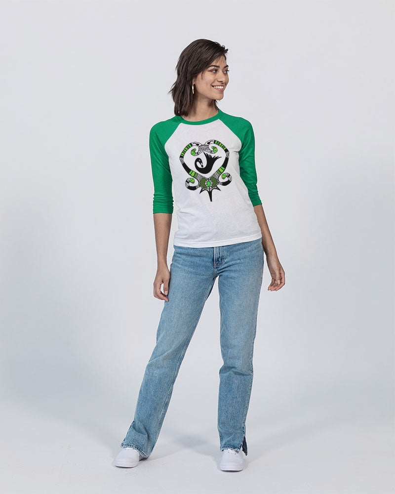 GREEN ARMY Unisex Three-Quarter Sleeve Baseball Tee | Bella + Canvas