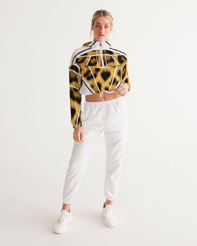 PRIESTESS MAKES DIAMONDS Women's Cropped Windbreaker
