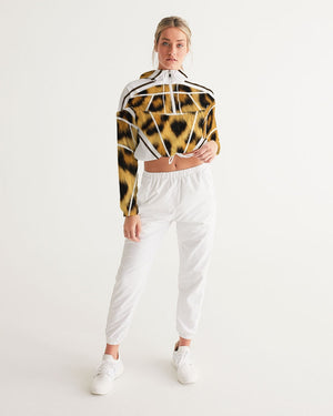 PRIESTESS MAKES DIAMONDS Women's Cropped Windbreaker