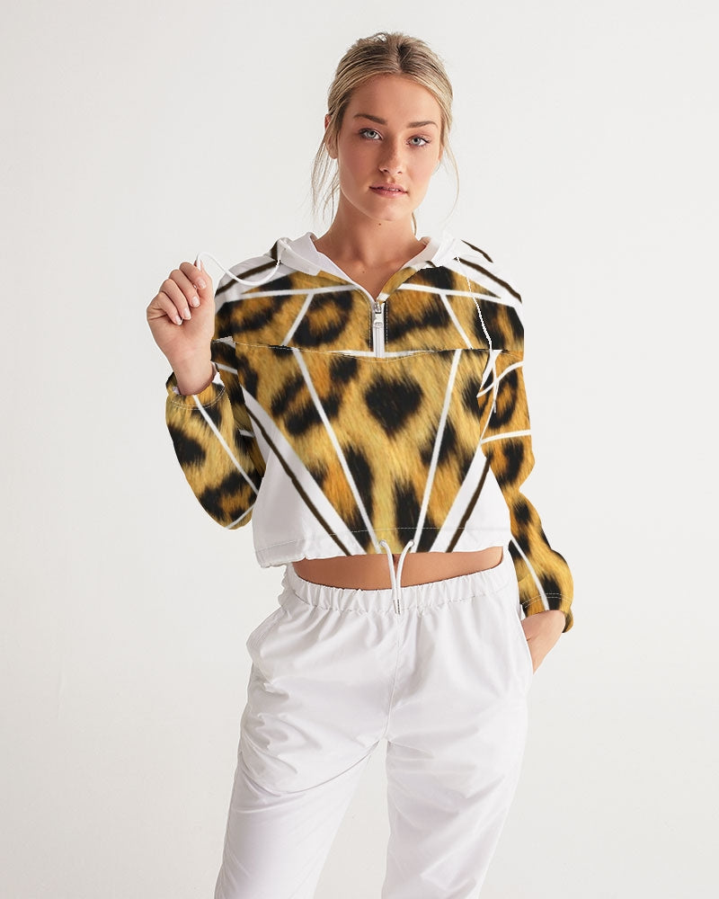 PRIESTESS MAKES DIAMONDS Women's Cropped Windbreaker