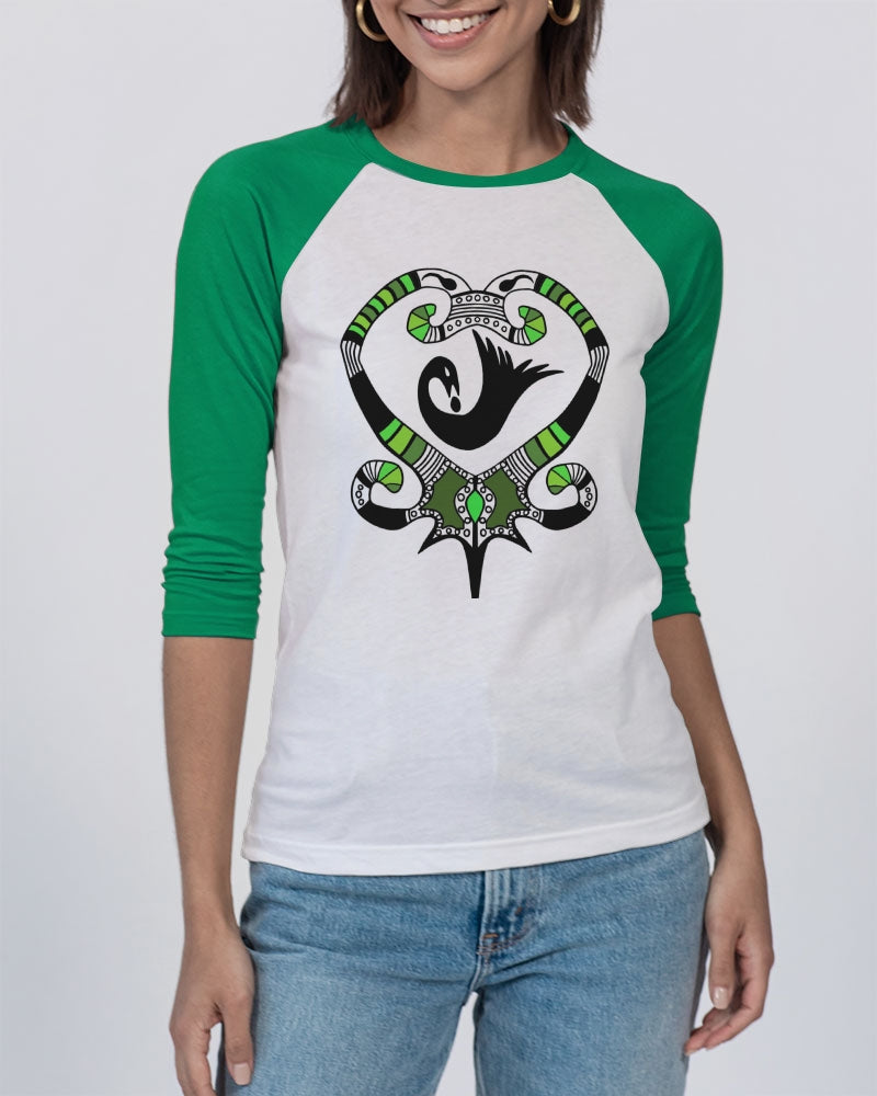 GREEN ARMY Unisex Three-Quarter Sleeve Baseball Tee | Bella + Canvas