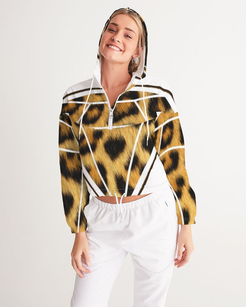 PRIESTESS MAKES DIAMONDS Women's Cropped Windbreaker